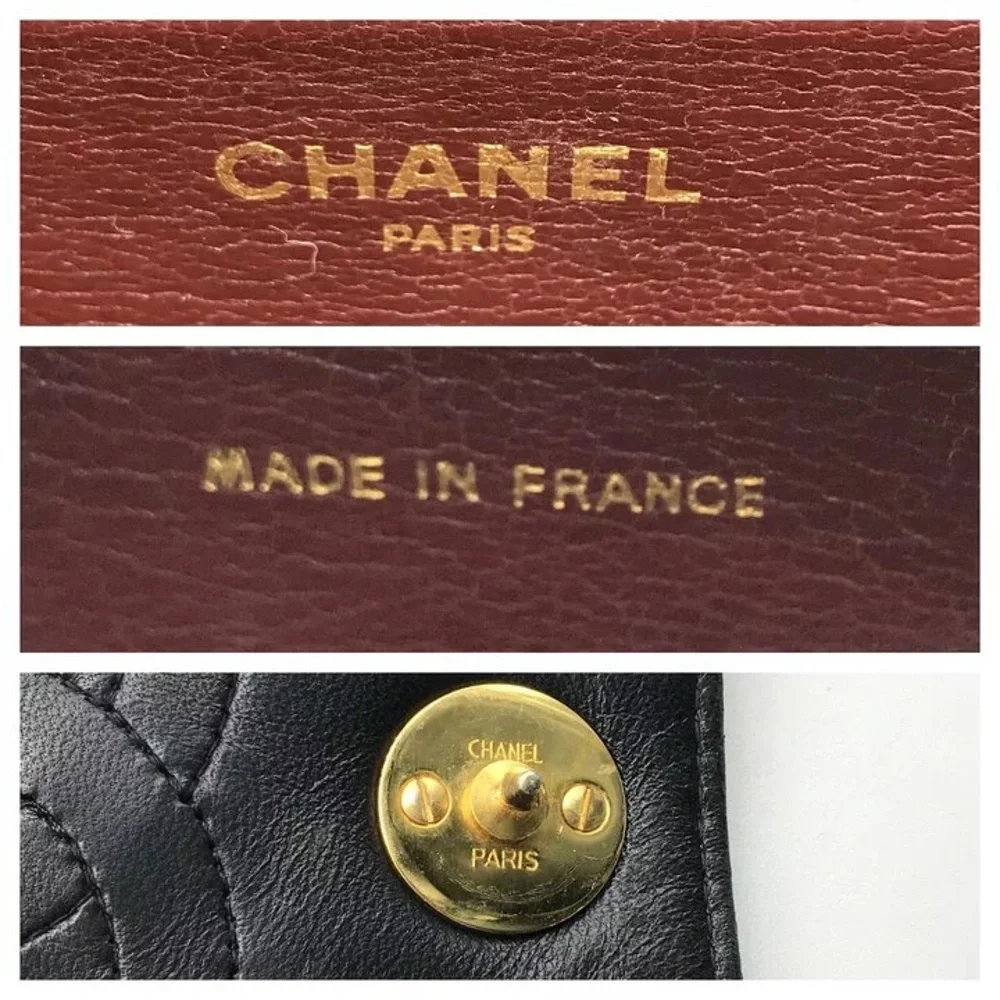 Authentic CHANEL black single flap lambskin classic bag 24k gold hardware - Picture 10 of 10